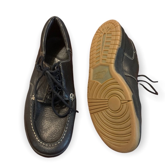 Nike Black Leather Boat Shoes  Mens sz 9 - Picture 7 of 8